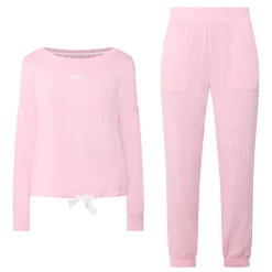 Hot DKNY Long-Sleeved Top & Bottoms Pyjama Set