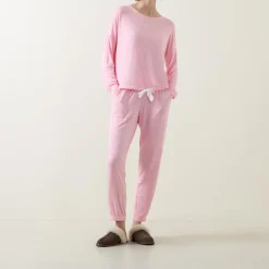 Hot DKNY Long-Sleeved Top & Bottoms Pyjama Set