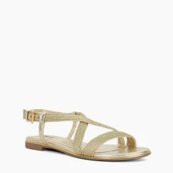 Lope Metallic Flat Sandals