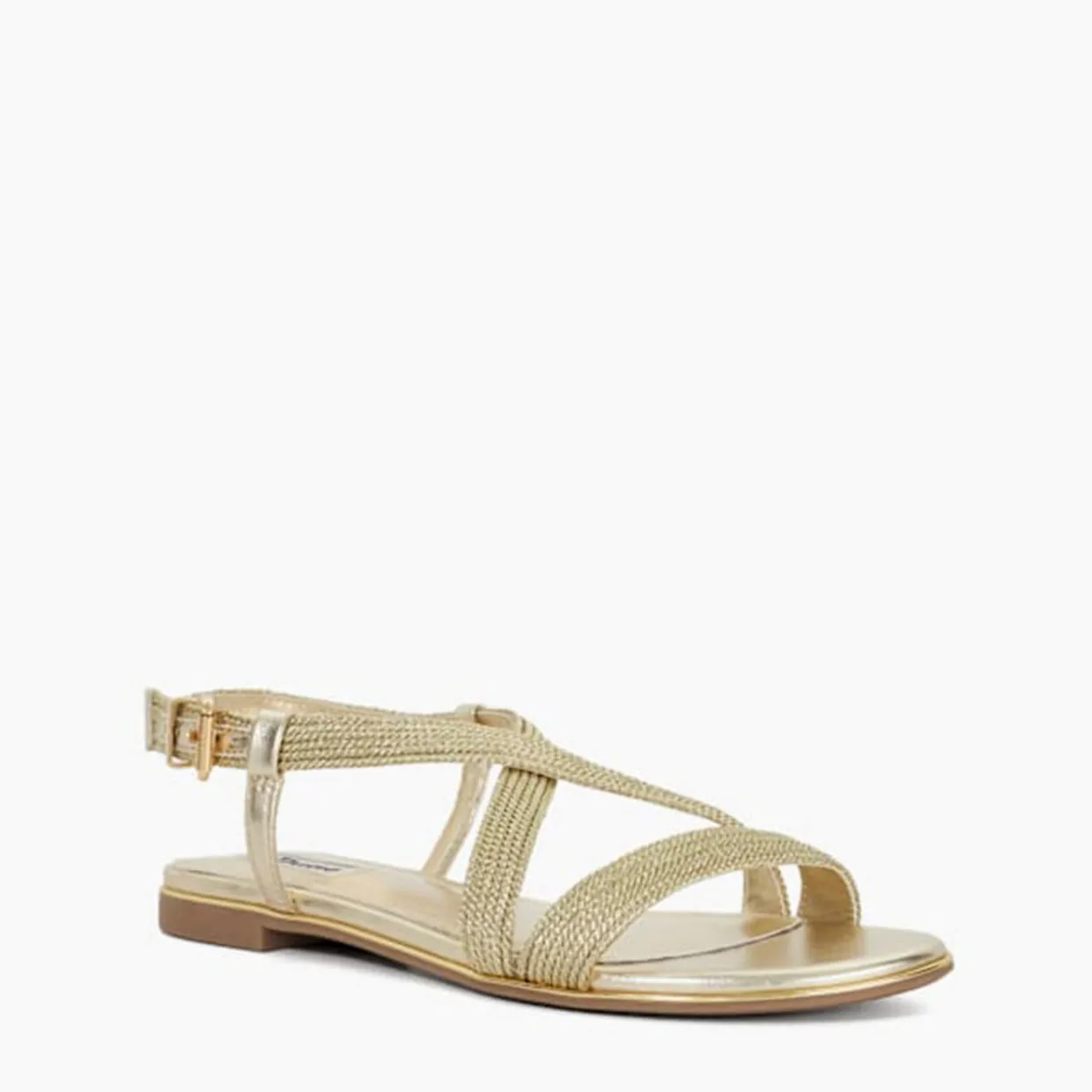 Lope Metallic Flat Sandals