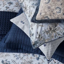 Best BEDECK BELFAST Lorelei Pillow Sham Blue/Linen