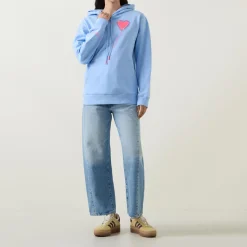 Love Heart Drawstring Hoodie