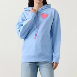 Love Heart Drawstring Hoodie