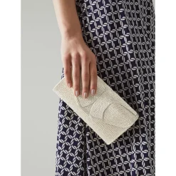 Lucia Gold Tone Rope Clutch
