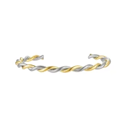 Online METTLE & BLOOM Lumina Two-Tone Cuff Bangle