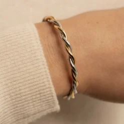 Online METTLE & BLOOM Lumina Two-Tone Cuff Bangle