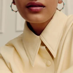 Fashion MISSOMA Magma Gemstone Medium Hoops