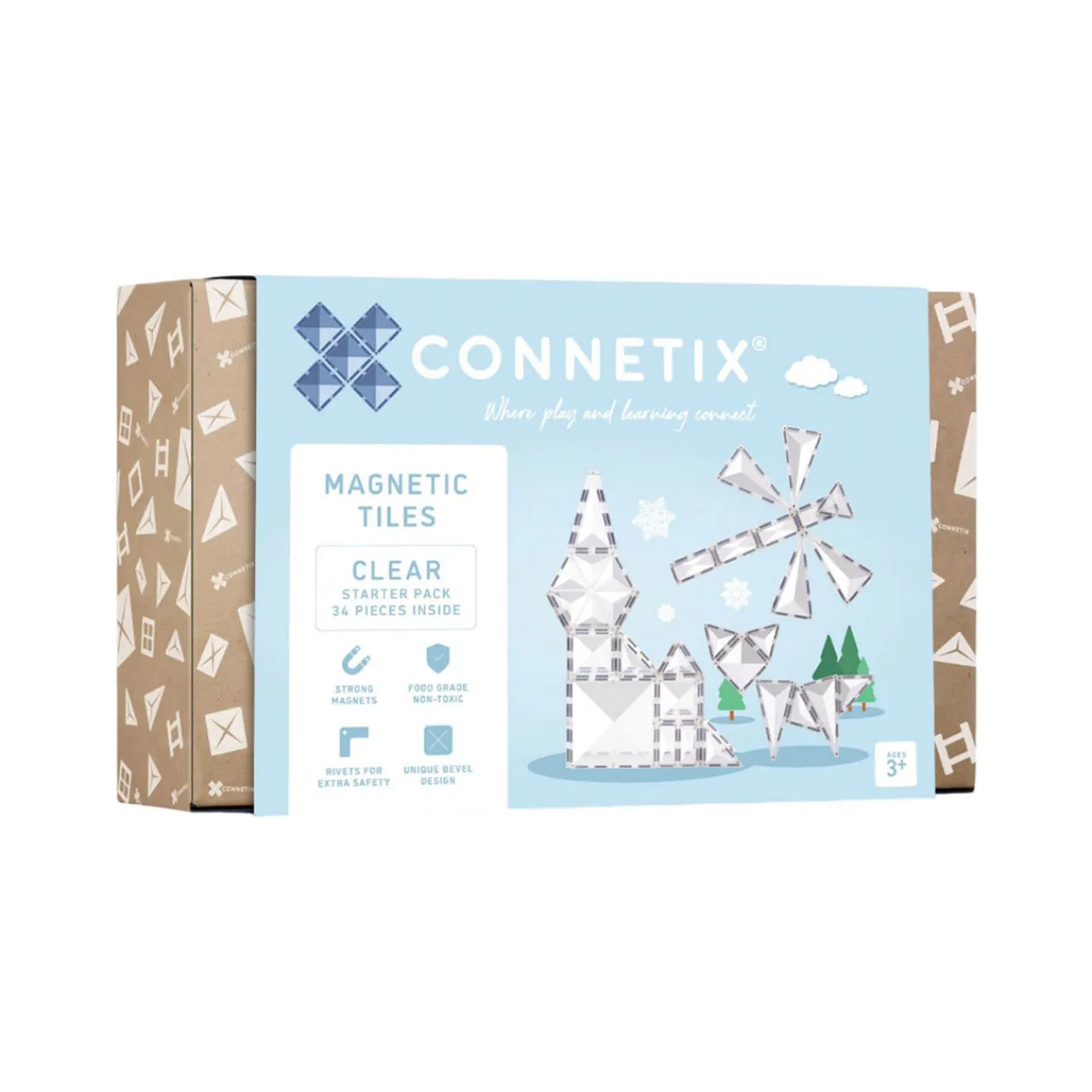 Discount CONNETIX Magnetic Tiles: Clear Starter Pack