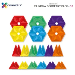 New CONNETIX Magnetic Tiles: Rainbow Geometry Pack