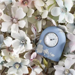 Magnolia Blossom Jasper Clock 13cm