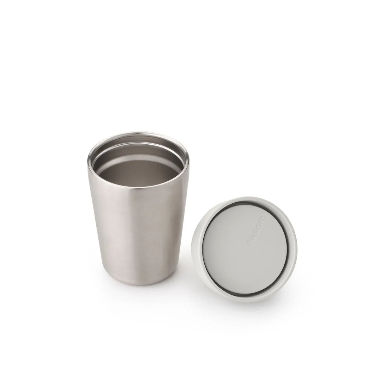 Clearance BRABANTIA Make & Take Insulated Cup, 0.2L - Light Grey