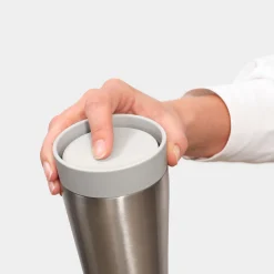 Clearance BRABANTIA Make & Take Insulated Cup, 0.2L - Light Grey
