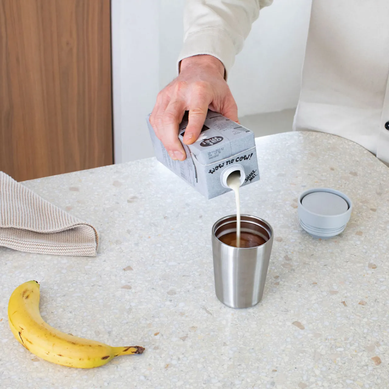 Clearance BRABANTIA Make & Take Insulated Cup, 0.2L - Light Grey