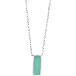 Manhattan Aqua Chalcedony Pendant Necklace