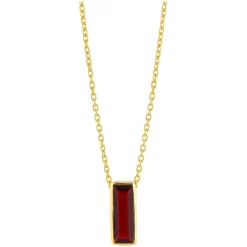 Manhattan Garnet Pendant Necklace