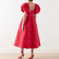Maria Floral Jacquard Dress