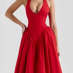 Marilyn Pleated Flared Dress