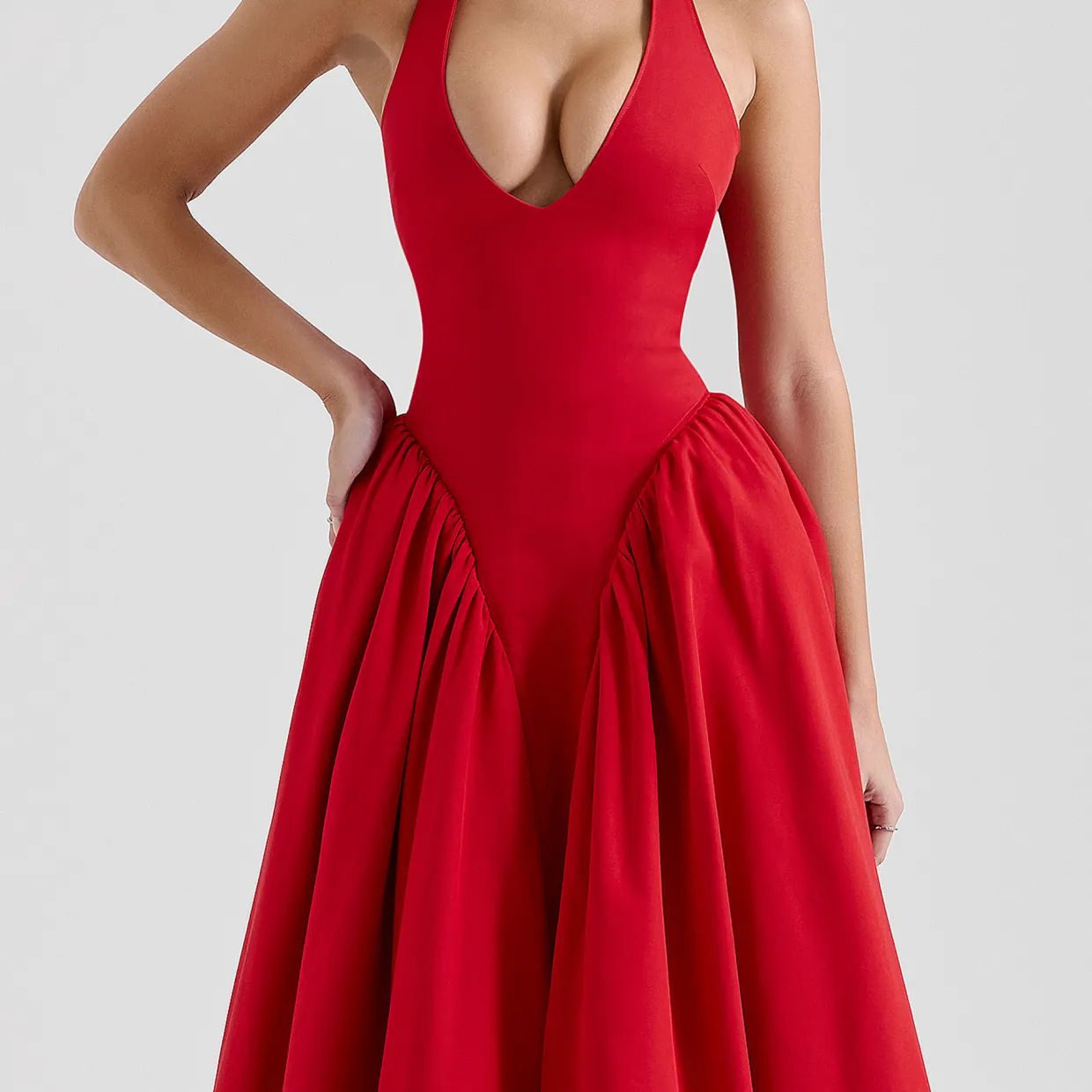 Marilyn Pleated Flared Dress