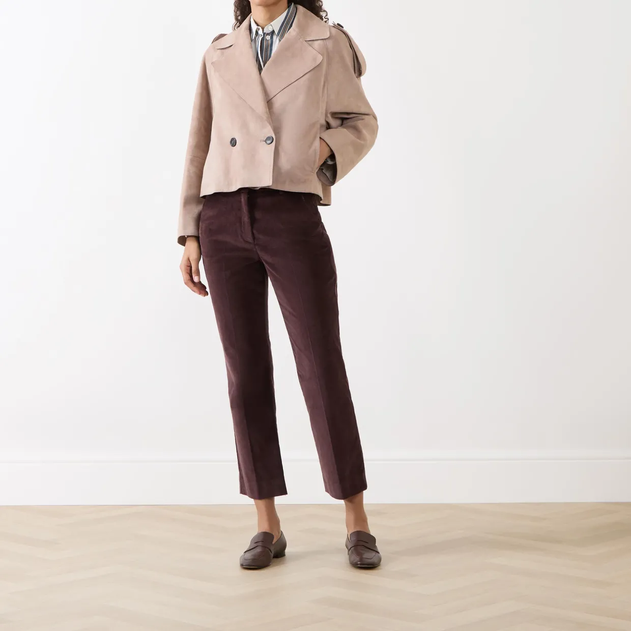Marruca Straight Leg Corduroy Trousers