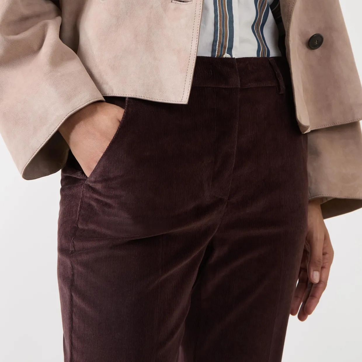 Marruca Straight Leg Corduroy Trousers