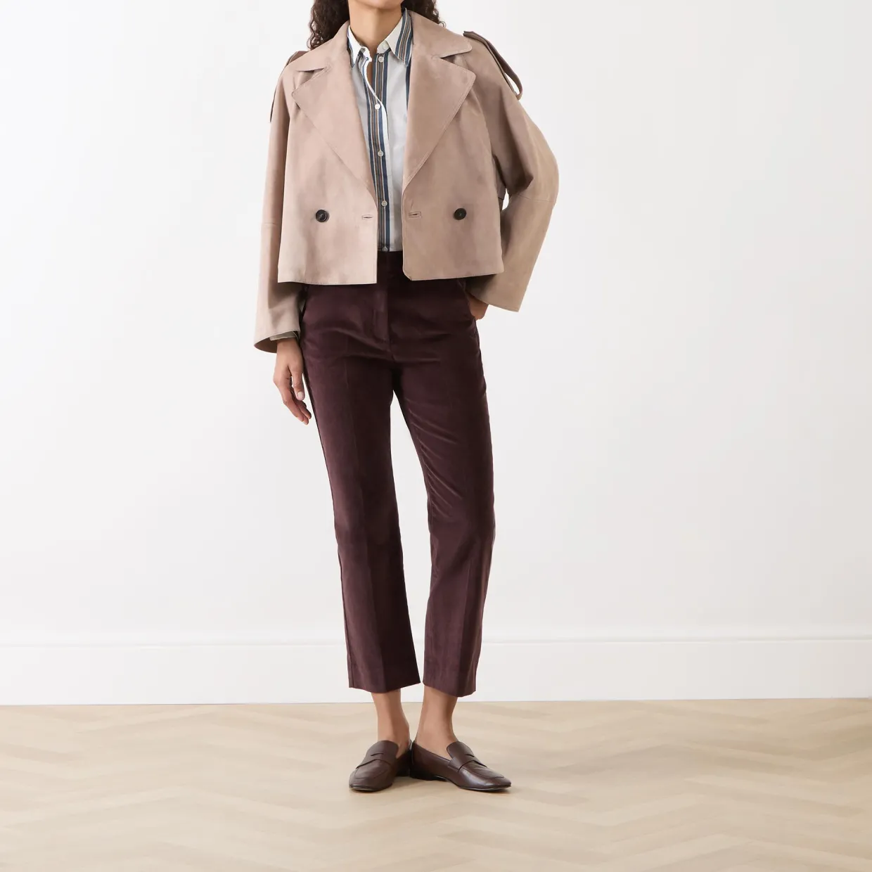 Marruca Straight Leg Corduroy Trousers