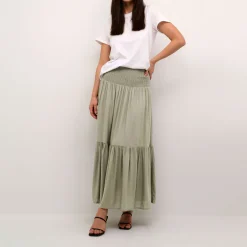 Hot KAFFE Maxi Tiered Smocked Skirt