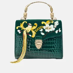 Outlet ASPINAL OF LONDON Mayfair® Embroidered Bird of Paradise Midi Crossbody Bag