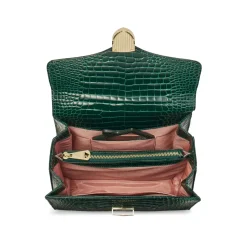 Fashion ASPINAL OF LONDON Mayfair® Patent-Croc Crossbody Bag