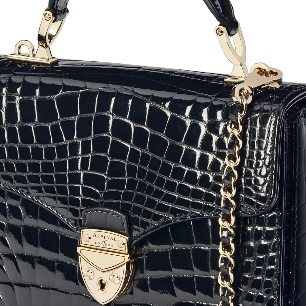 Mayfair® Patent-Croc Midi Crossbody Bag