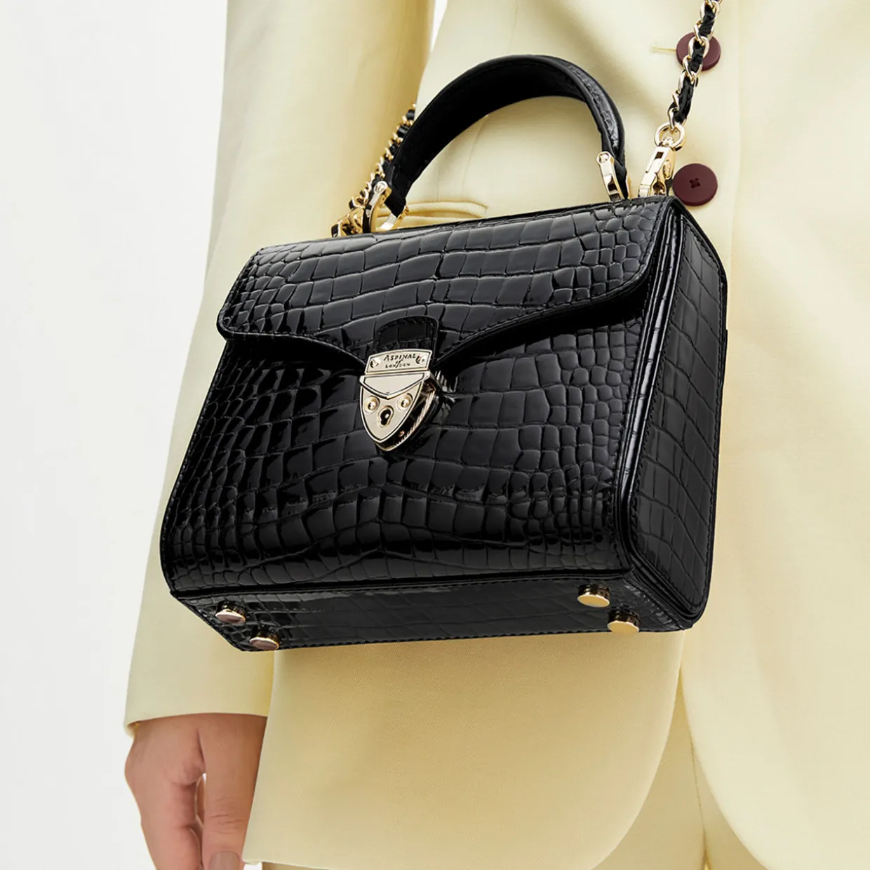 Mayfair® Patent-Croc Midi Crossbody Bag