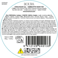 New ROURA Mediterranean Herbs: Rosemary & Seaweed Scented Candle