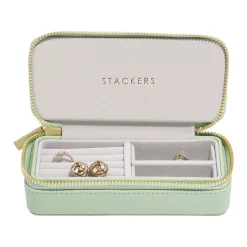 Discount STACKERS Medium Zipped Jewellery Box Sage Green