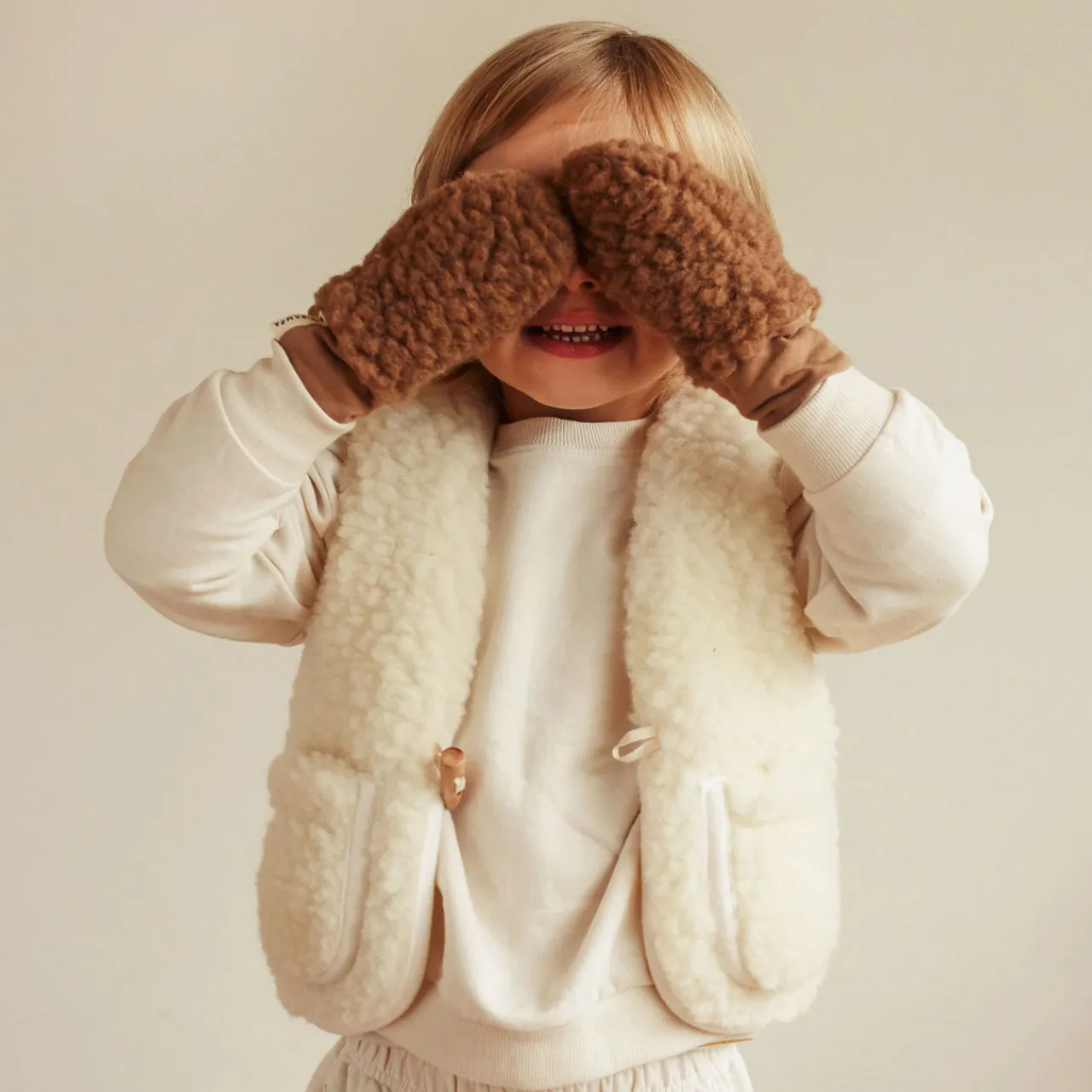 Discount BINIBAMBA Merino Snuggle Vest Milk