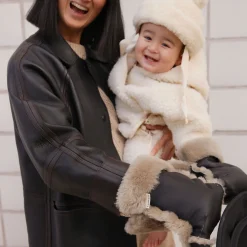 Outlet BINIBAMBA Merino Teddy Hat Milk