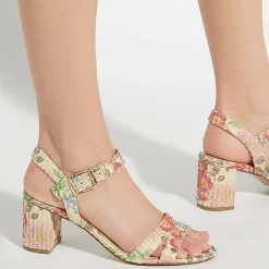 Merisa Floral Block Heels