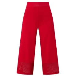 Outlet JOSEPH RIBKOFF Mesh Panel Wide Leg Cropped Trousers