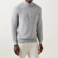 Discount POLO RALPH LAUREN Mesh-Knit Quarter-Zip Sweater