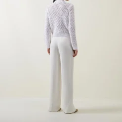 Metallic Fleck Open-Knit Cardigan