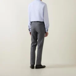 Micro-Check Single-Cuff Formal Shirt