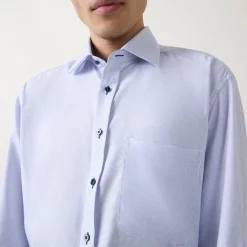 Micro-Check Single-Cuff Formal Shirt