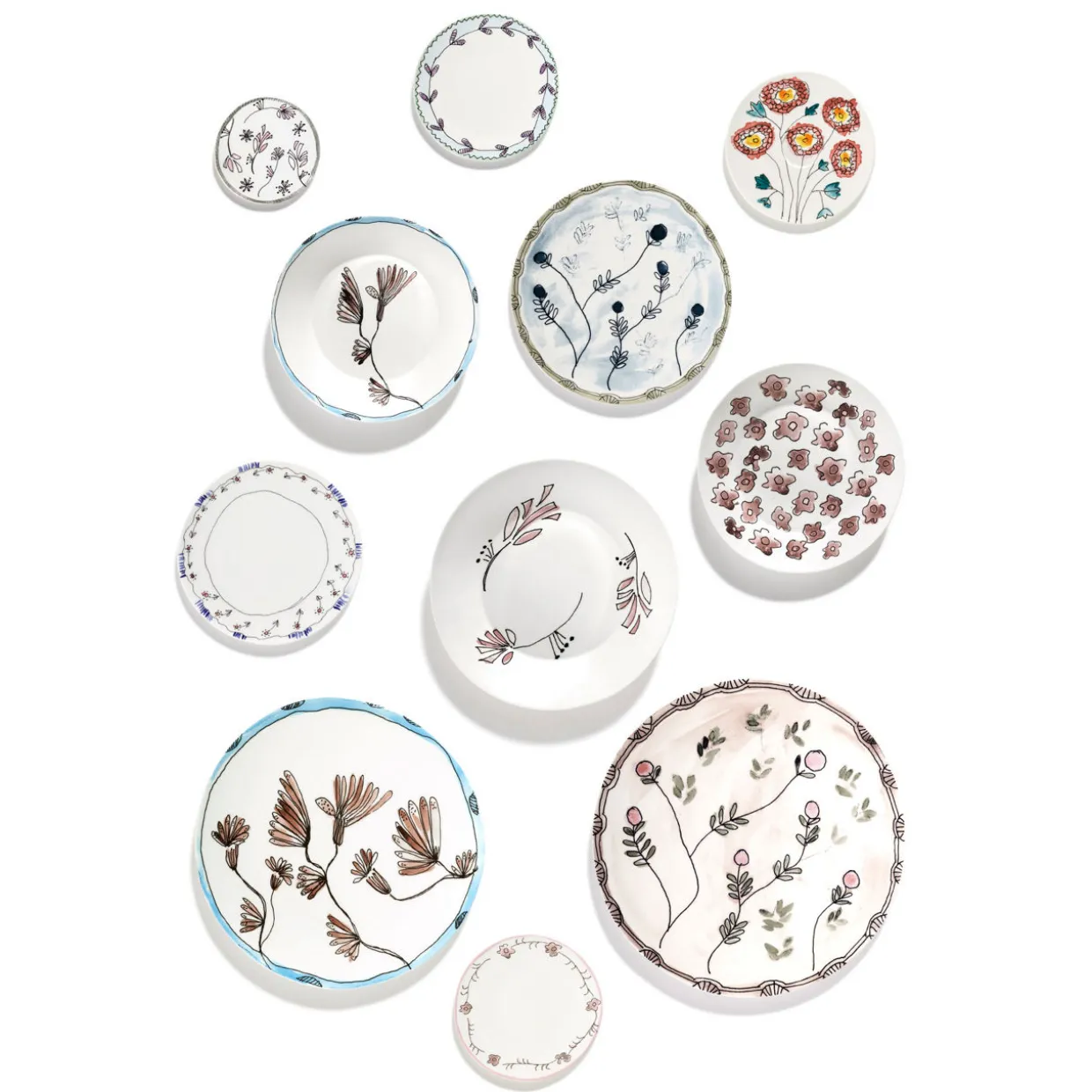 Midnight Flowers Serving Plate