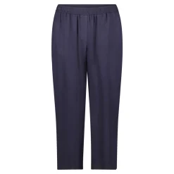 Mid-Rise Cropped Straight Leg Trousers