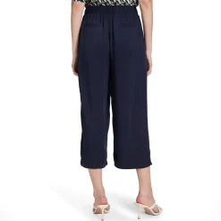 Mid-Rise Cropped Straight Leg Trousers