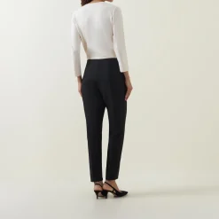 Best ELENA MIRÒ Mid-Rise Pleated Straight Leg Trousers