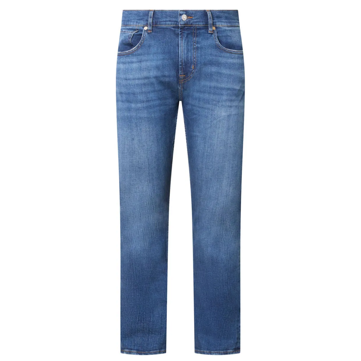 Mid-Rise Straight Leg Jeans