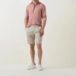 Mid-Rise Straight Leg Shorts