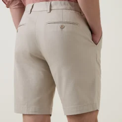 Mid-Rise Straight Leg Shorts