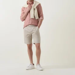 Mid-Rise Straight Leg Shorts