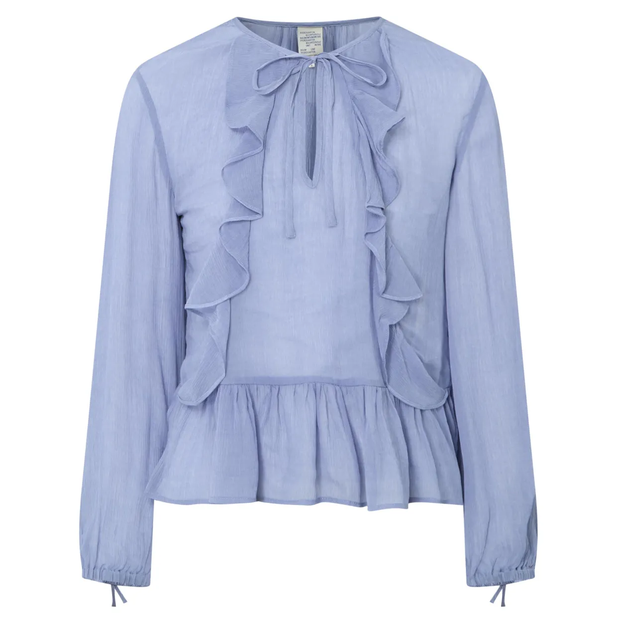 Mikaela Tie-Front Ruffled Blouse
