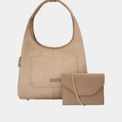 Fashion CARVELA Milano Faux Suede Shoulder Bag